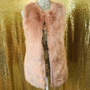 Bebe Mauve Fur Vest